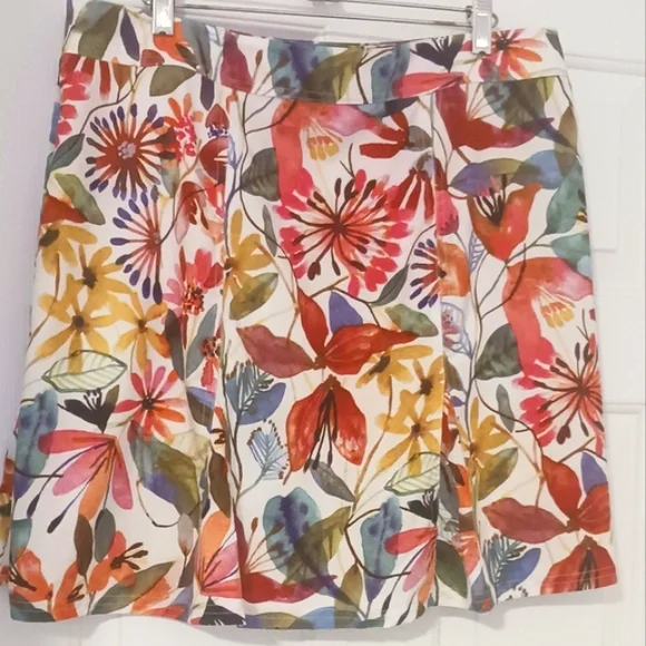 Ripskirt Hawaii Red and Pink A-Line Pleated Skirt - Picture 2 of 6